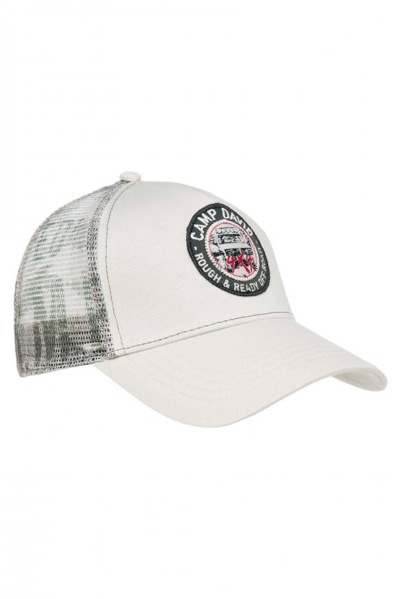 Trucker Cap mit bedrucktem Mesh silvery