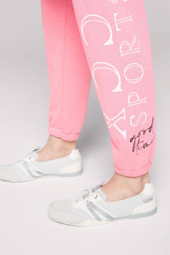 Veganer Sneaker-Ballerina mit Glitzer-Details white