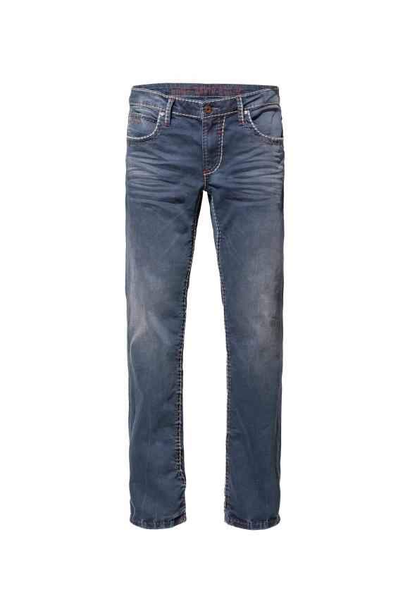 Vintage-Waschung und breiten Nähten Jeans NI:CO