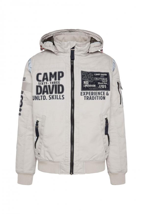 Wattierter Blouson im Worker Style silvery