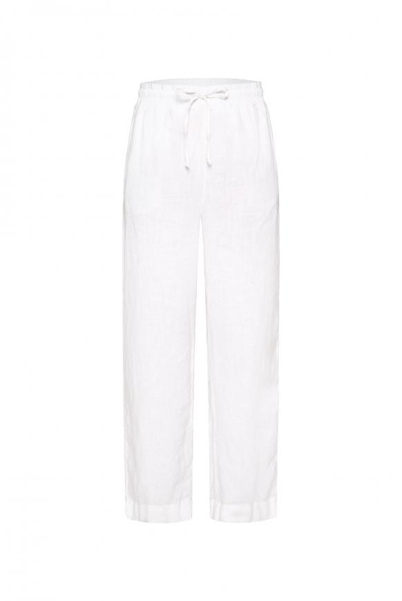 Weite Hose aus Leinen opticwhite