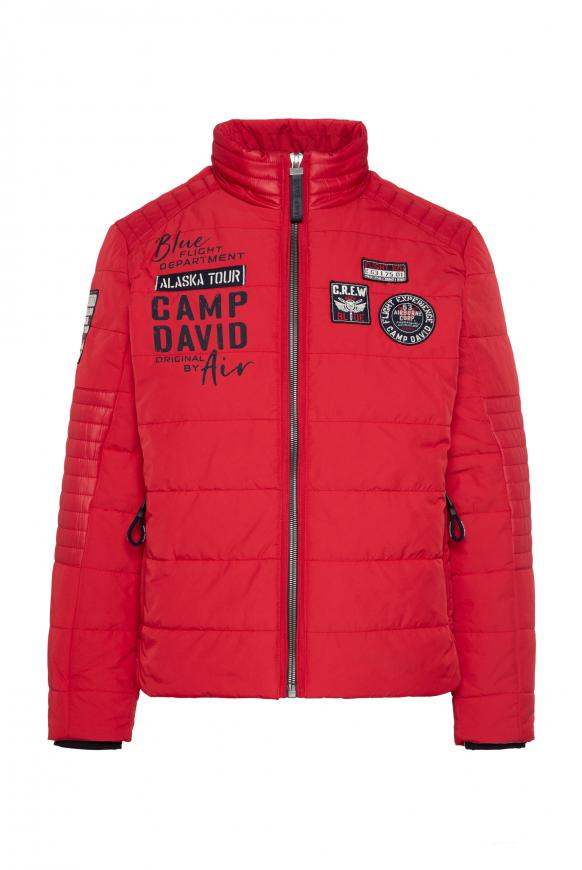 Winterjacke im Biker Look royal red