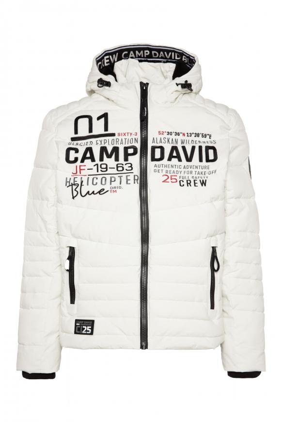 Winterjacke mit Kapuze im Ski-Design kitt