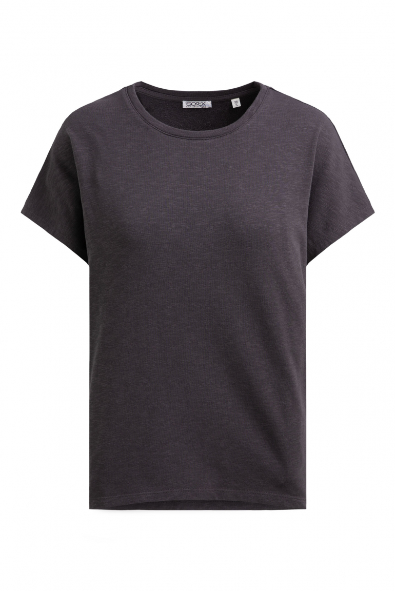 Ärmelloses Oversized Shirt mit Label Print charcoal mist
