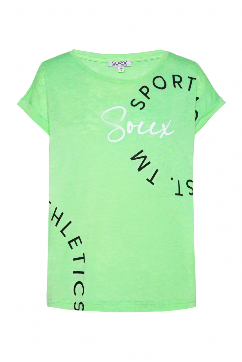Ärmelloses Shirt mit Ausbrenner-Effekten peppy green