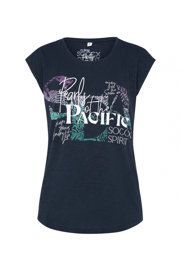 Ärmelloses Shirt mit Print Artwork blue navy