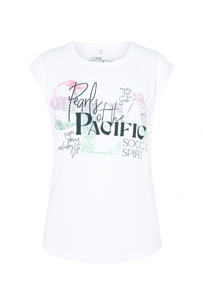 Ärmelloses Shirt mit Print Artwork opticwhite