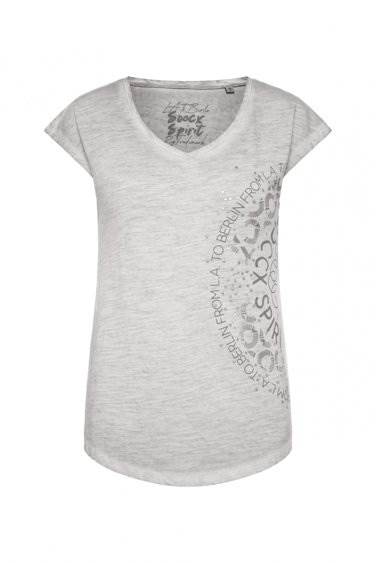 Ärmelloses Shirt mit V-Ausschnitt und Artwork shadow