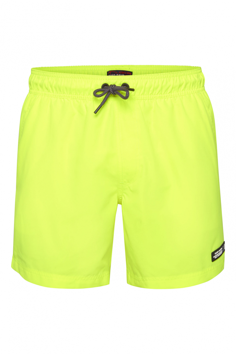 Badeshorts mit Rubber Patch neon yellow