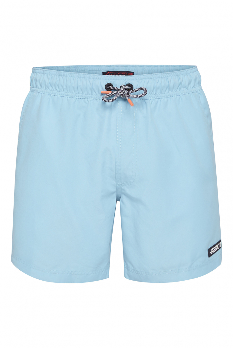 Badeshorts mit Rubber Patch light blue