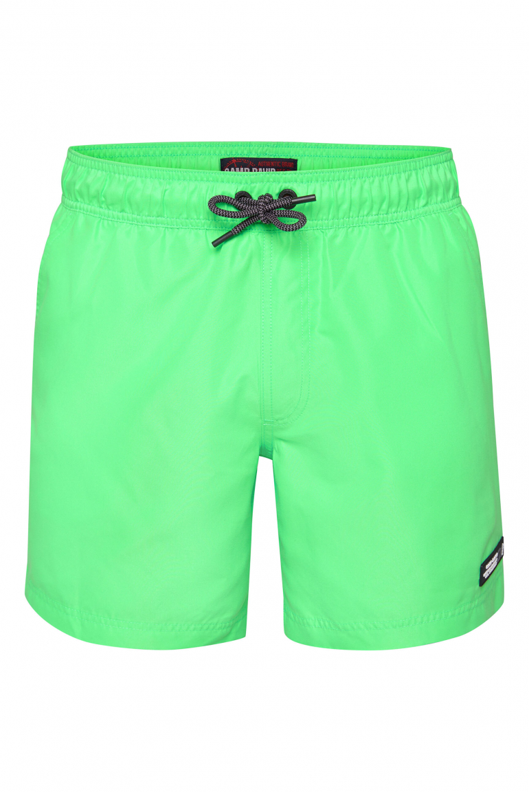 Badeshorts mit Rubber Patch electric green