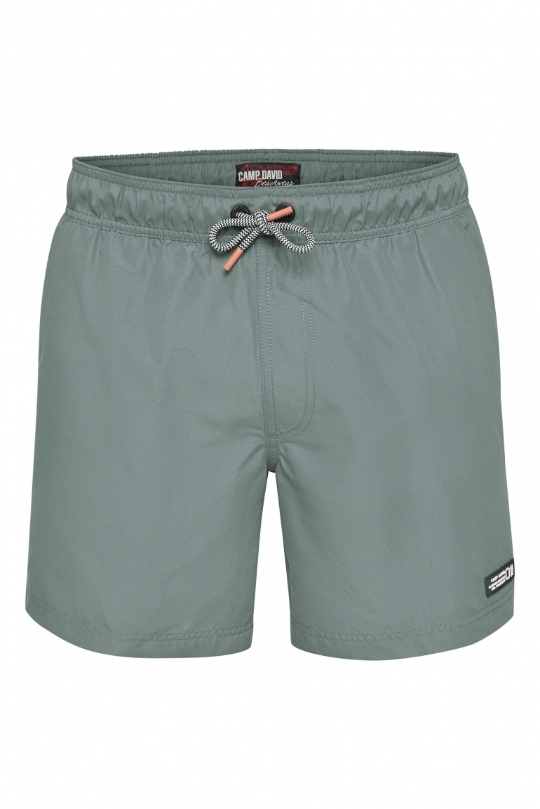 Badeshorts mit Rubber Patch dark sage