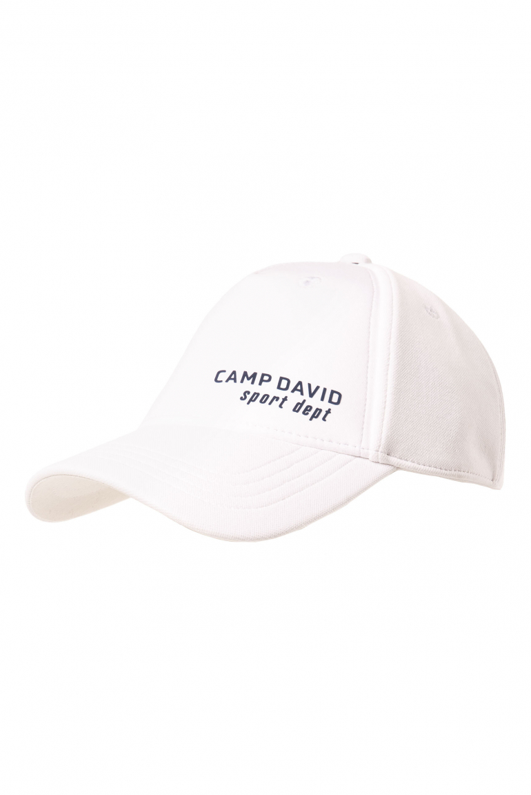 Base Cap aus Interlock-Jersey mit Logo Print white