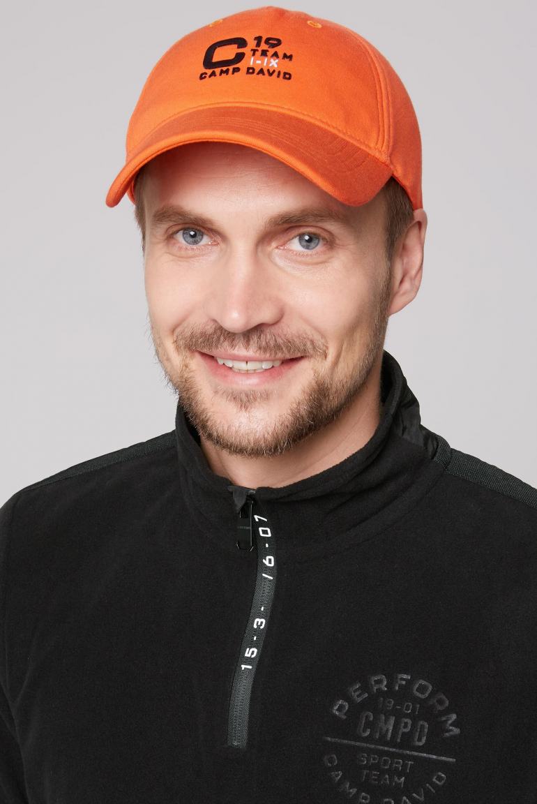 Base Cap mit Rubber Prints signal orange