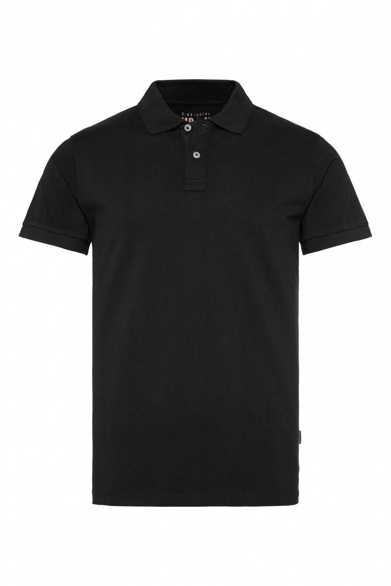 Basic Pikee-Polo mit Trikotkragen black
