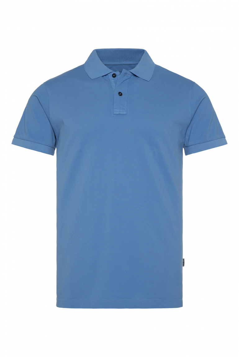 Basic Pikee-Polo mit Trikotkragen sky blue