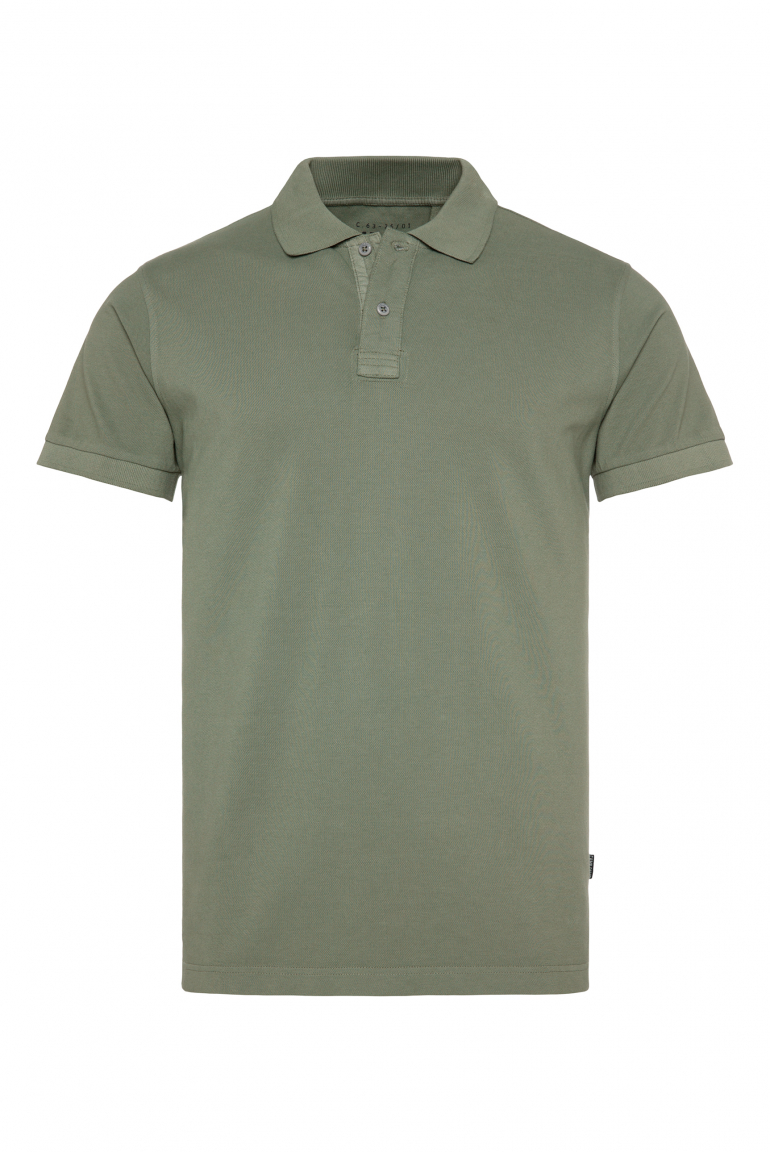 Basic Pikee-Polo mit Trikotkragen green olive