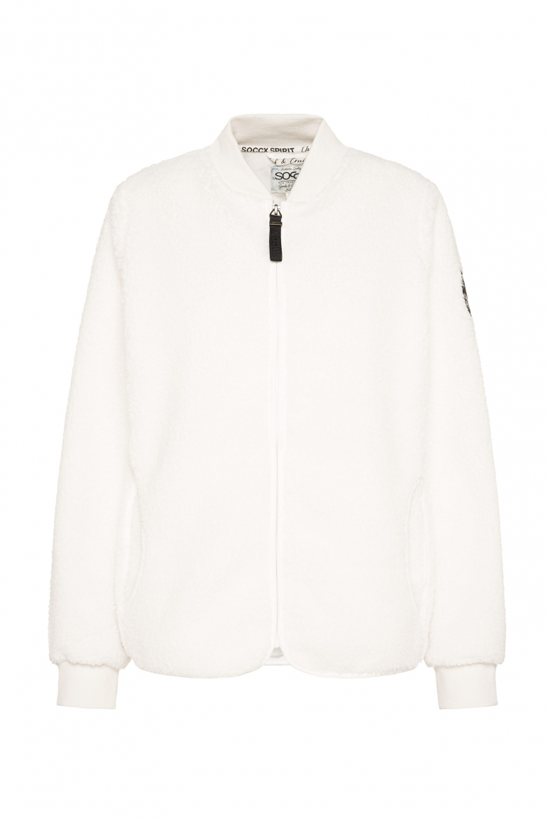 Blouson im Sherpa-Look ivory
