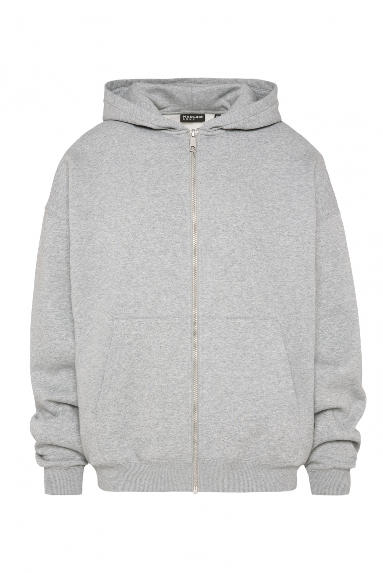 BRU-NO Hoodie Jacket Oversized Unisex grey melange