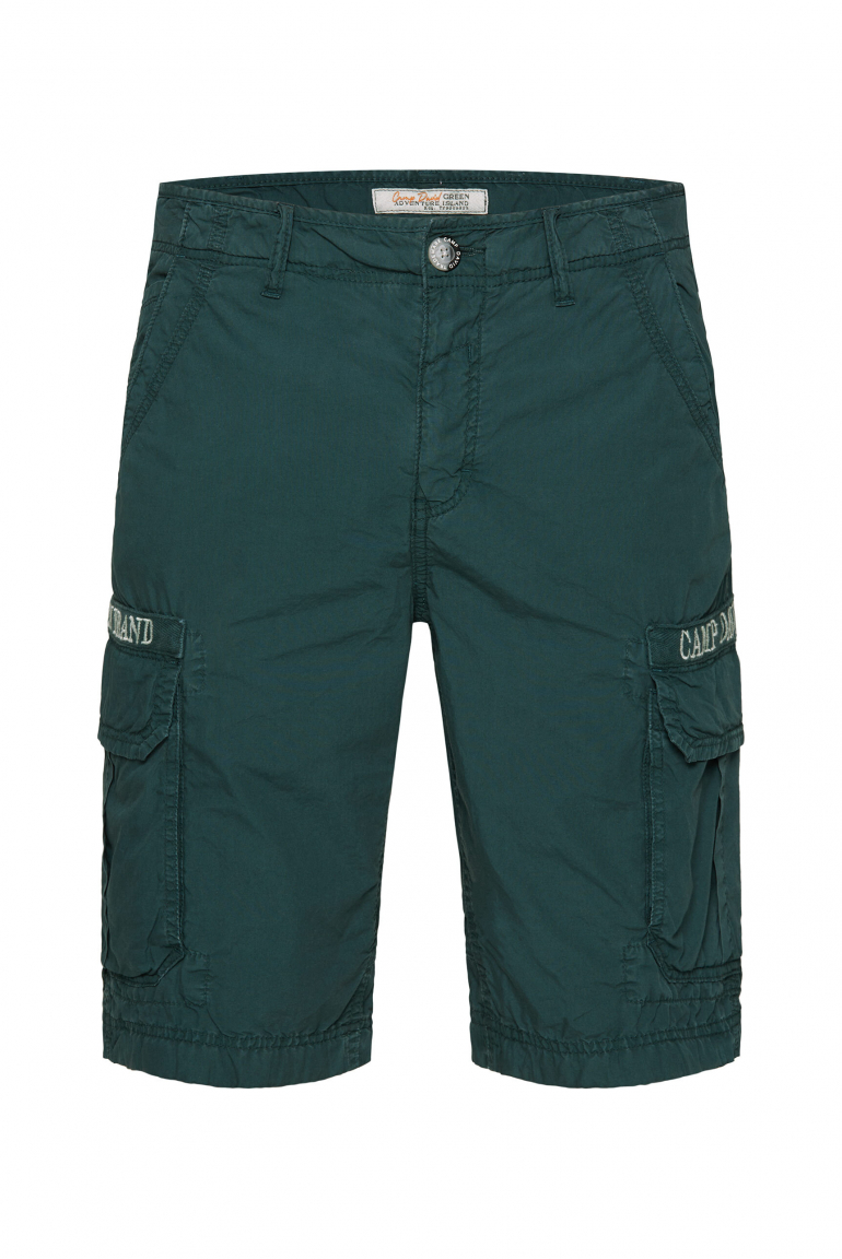 Cargo Shorts mit tonigen Tapes und Stickereien evergreen