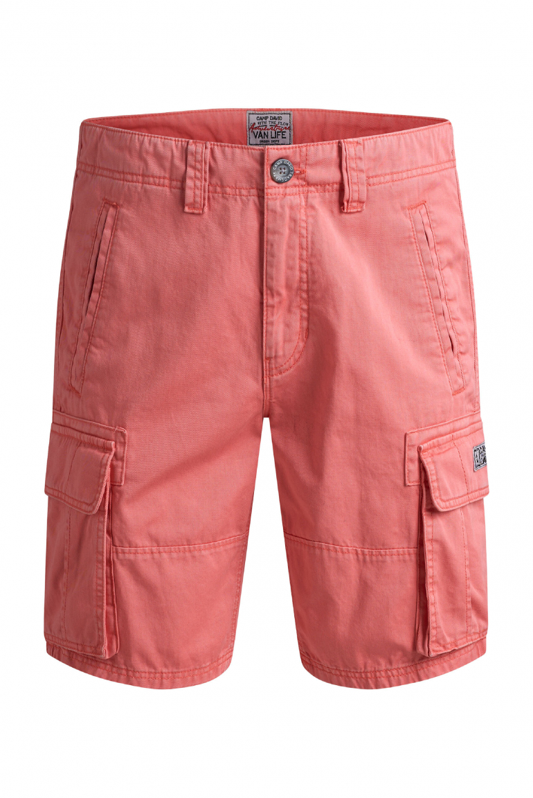 Cargo Shorts mit Wasch-Effekten wild salmon