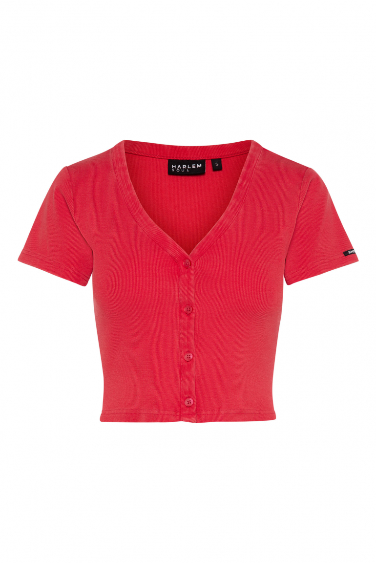 CLE-O Cropped Rib Cardigan glory