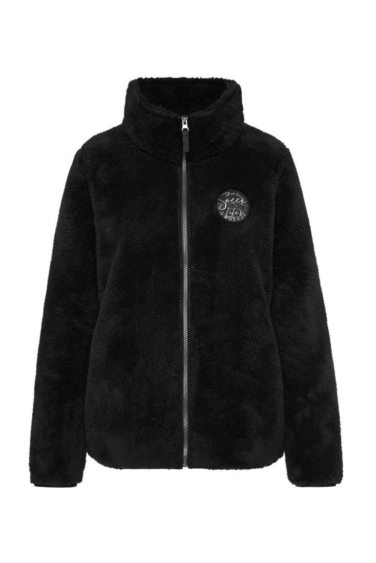 Fleecejacke mit Sherpa-Optik black