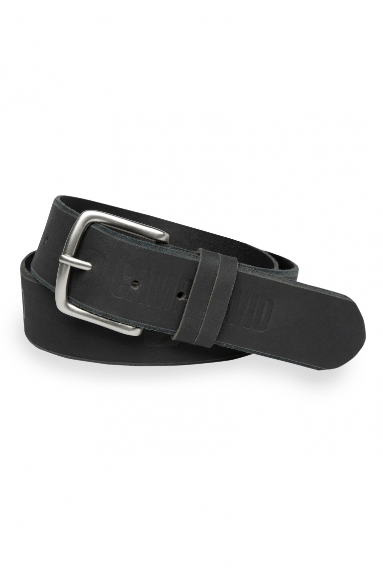 Gürtel aus Leder mit Logo-Prägungen black