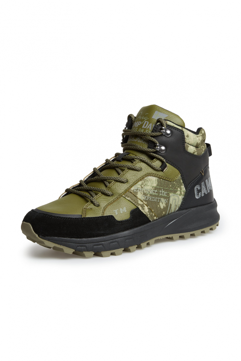 Hightop Hiking Sneaker khaki camouflage