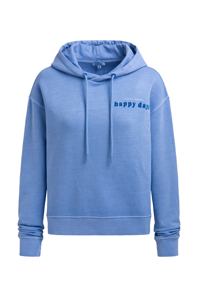 Hoodie mit dekorativem Rücken-Artwork river blue