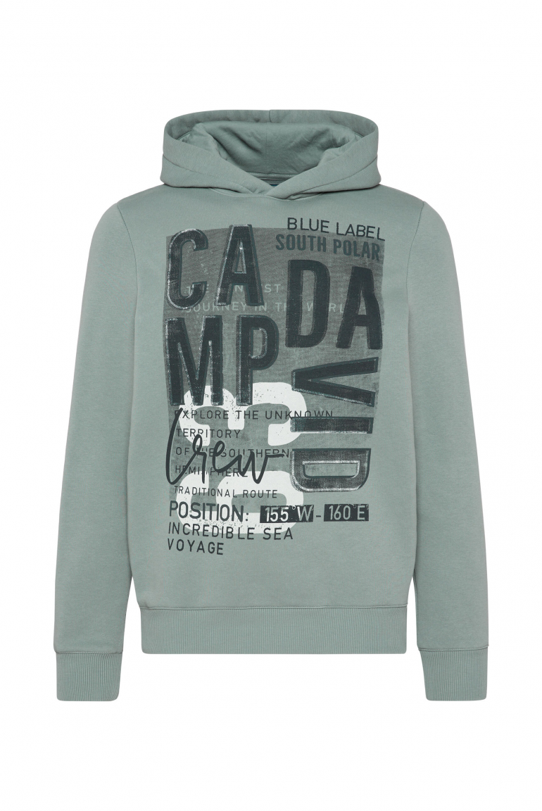 Hoodie mit Logo Artwork dusty sage