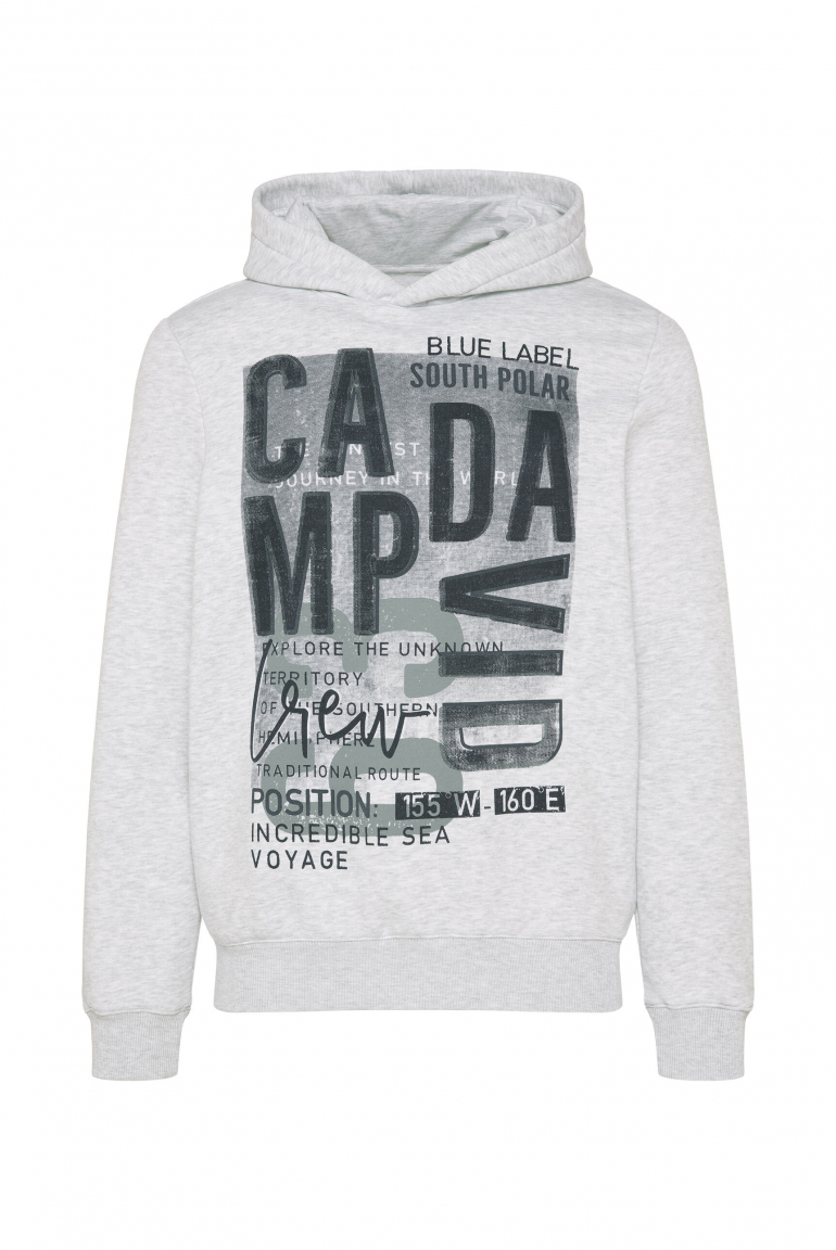 Hoodie mit Logo Artwork light grey melange