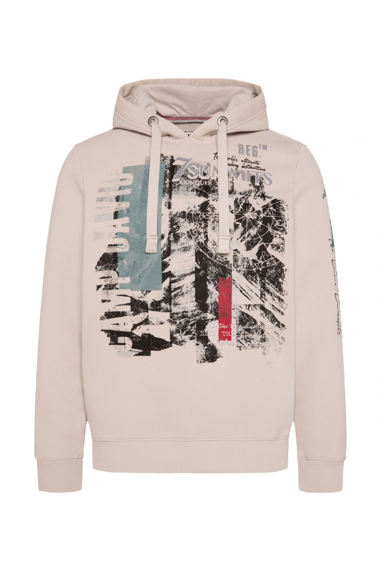Hoodie mit Photoprint silvery