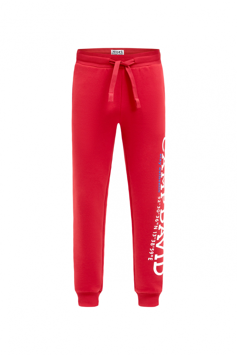 Jogginghose mit Logo Rubber Print classic red