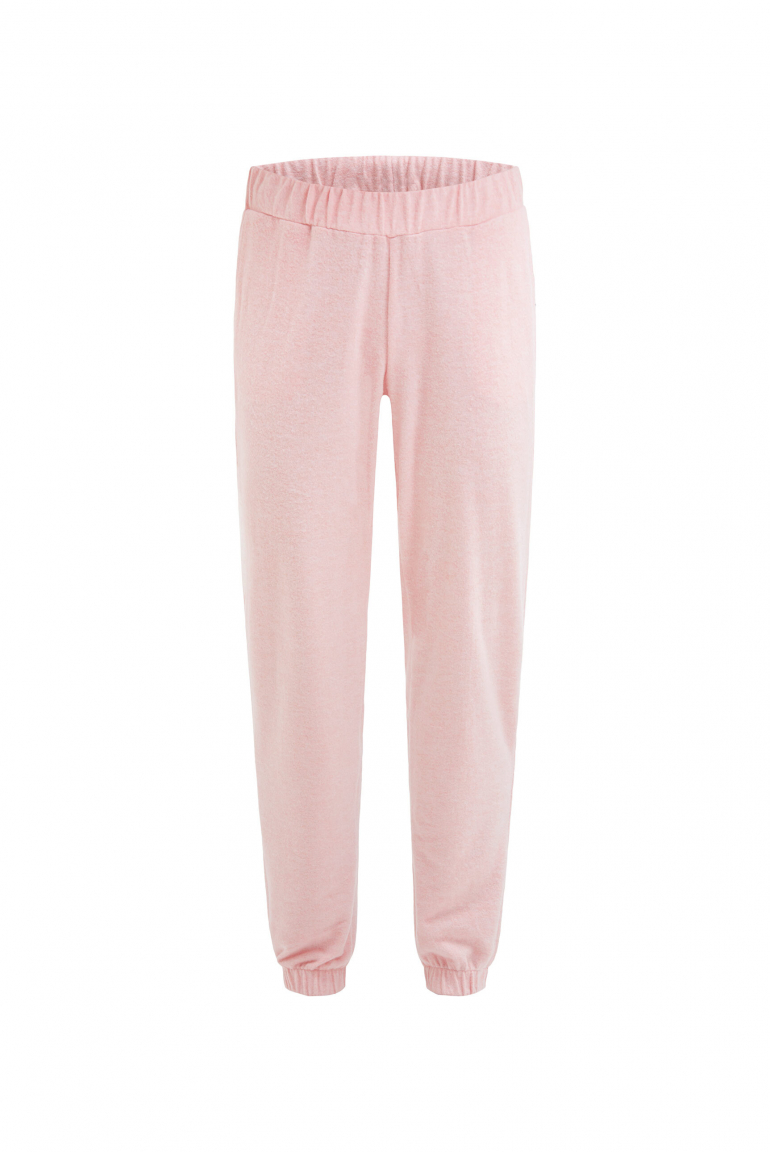 Jogpants aus Flauschstrick pearl rose mel.