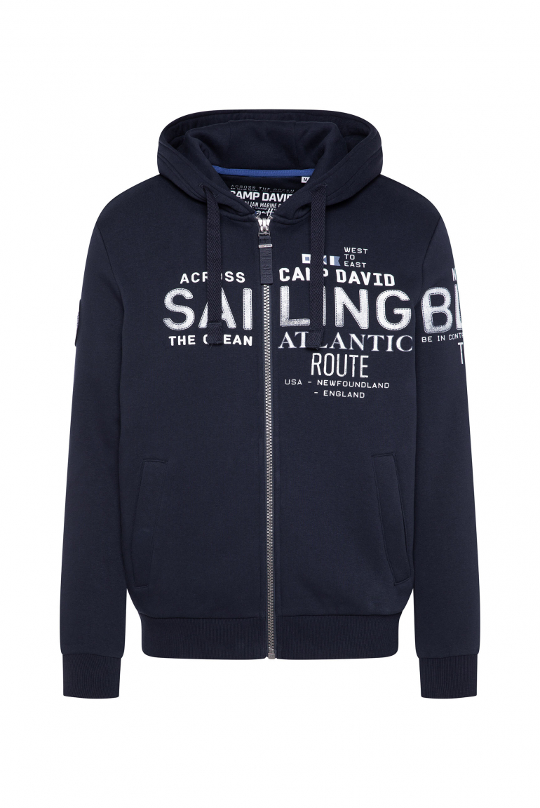 Kapuzensweatjacke mit Puffprints blue navy