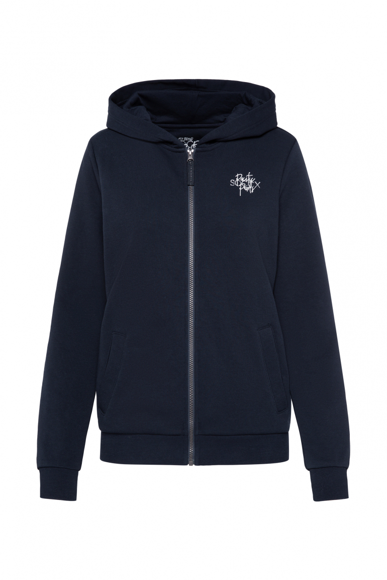 Kapuzensweatjacke mit Rücken-Print blue navy
