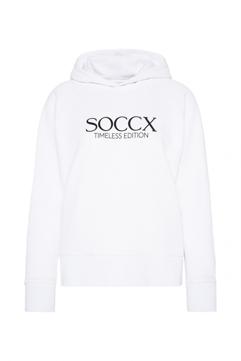 Kapuzensweatshirt mit Logo Print opticwhite