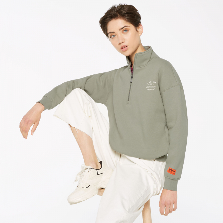 KAY-LA Troyer-Sweatshirt mit Back-Print sage