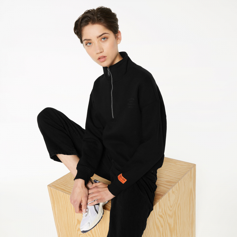 KAY-LA Troyer-Sweatshirt mit Back-Print black