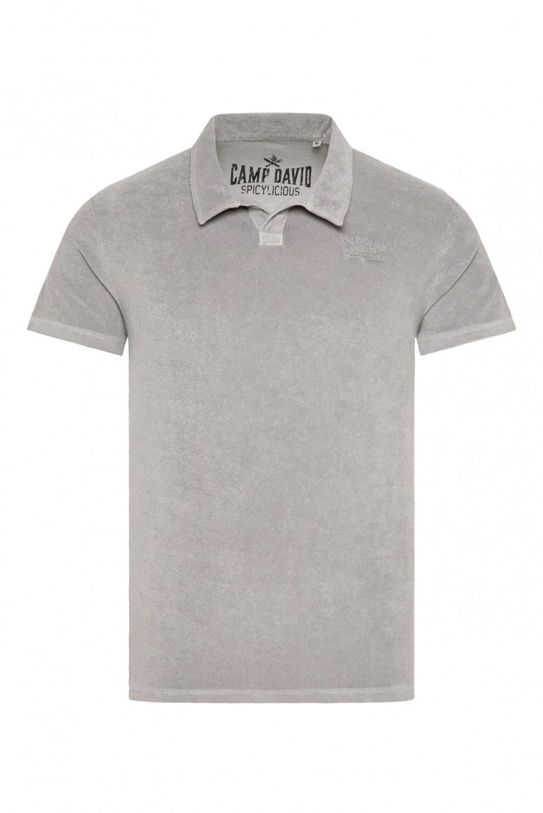 Kurzarmpolo im Frottee-Design polo grey