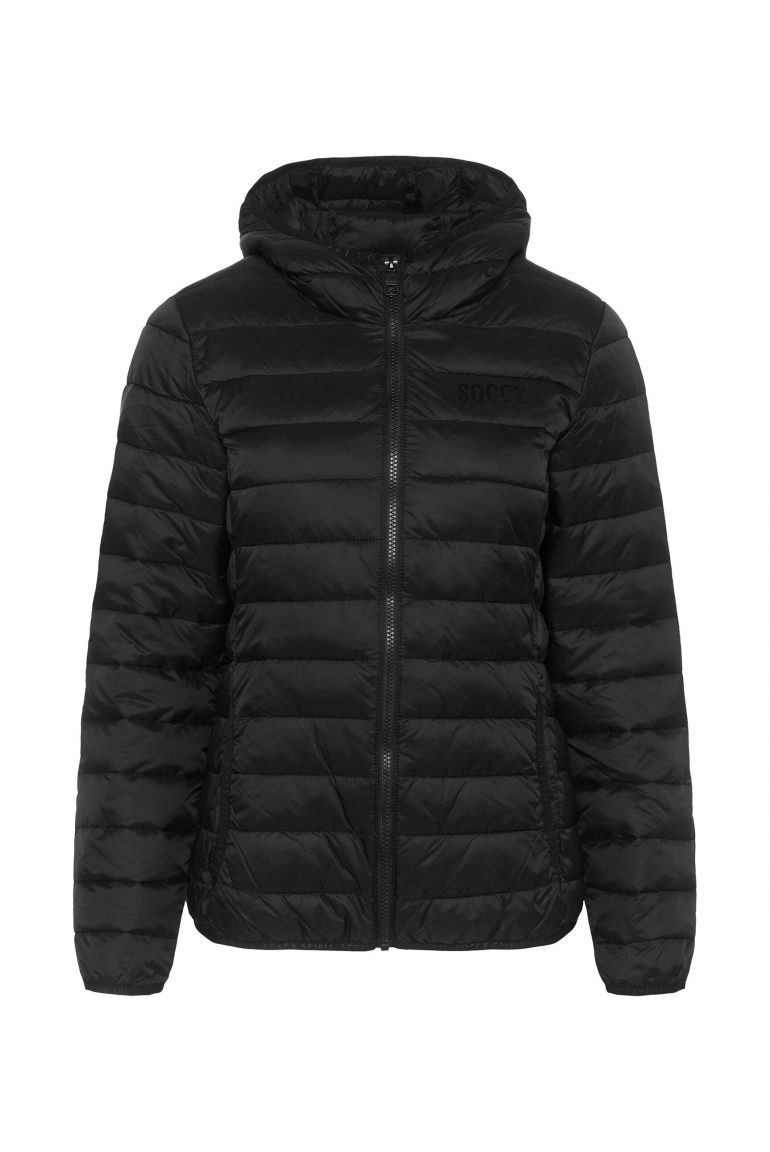 Leichte Steppjacke mit Kapuze black