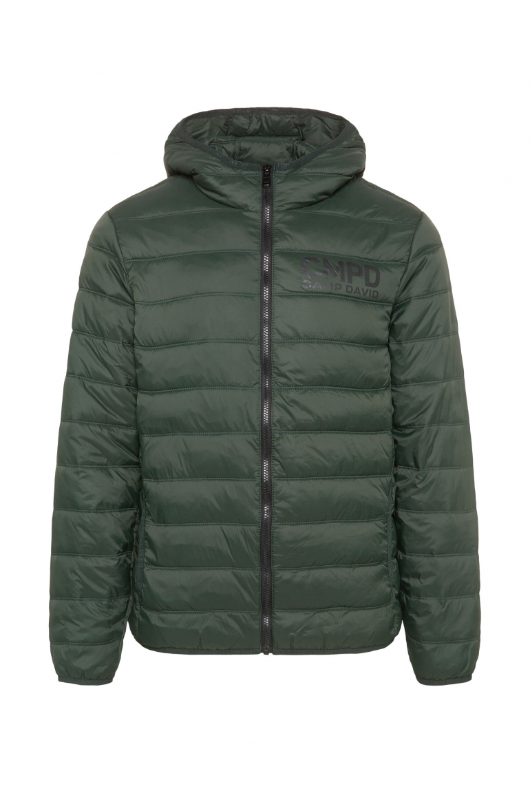 Leichte Steppjacke mit Kapuze khale green