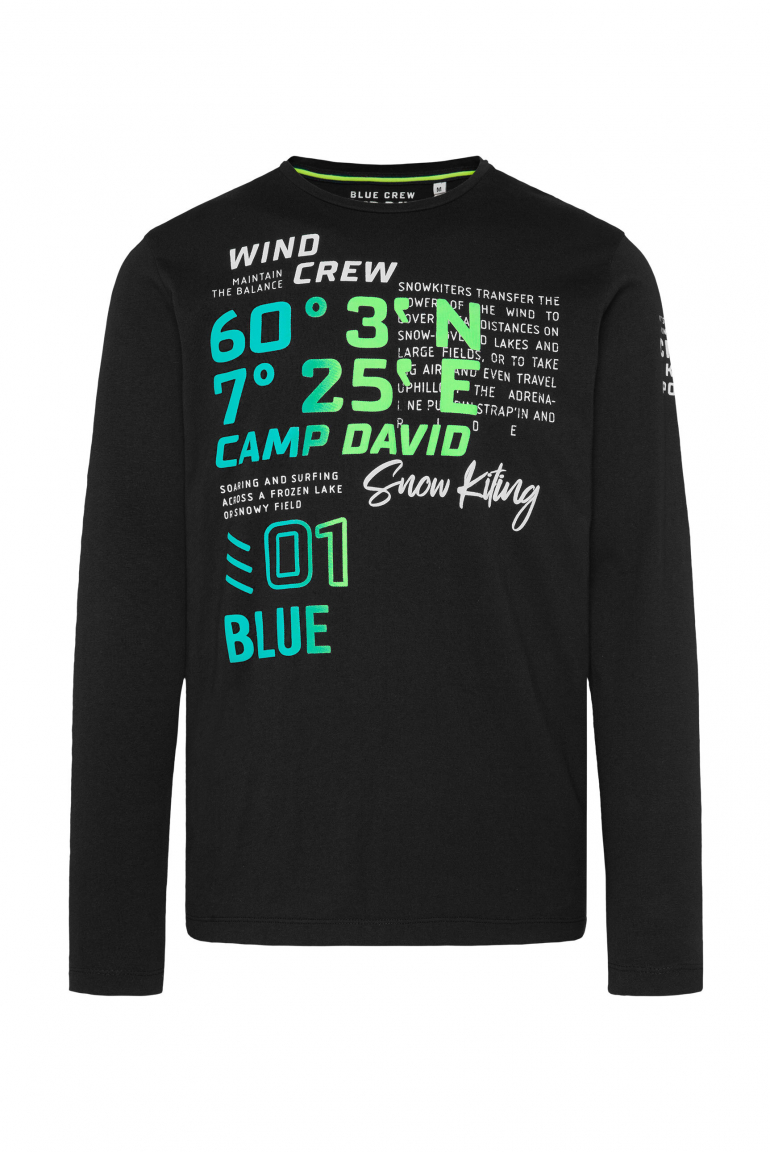 Longsleeve mit Frontprint black