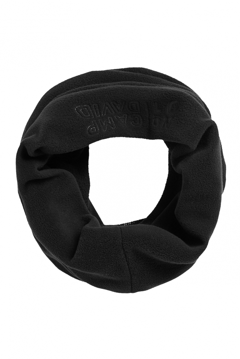 Loop Schal aus Fleece mit Logo-Prägung black