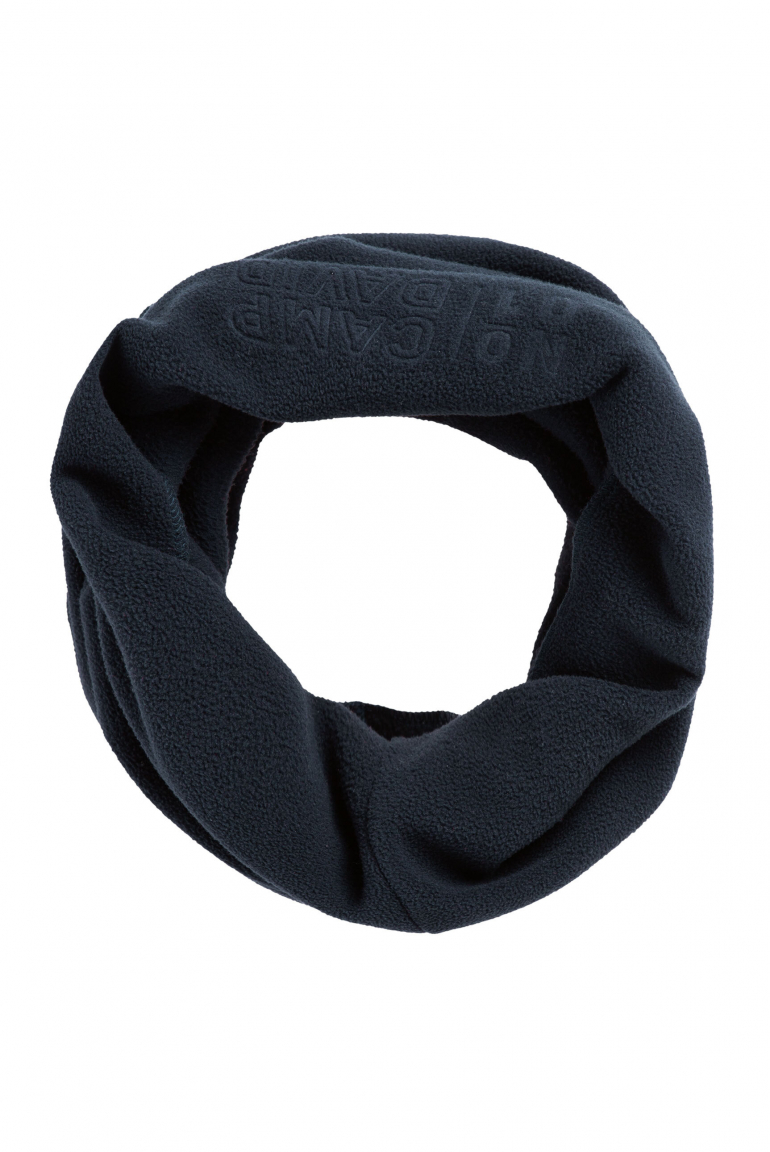 Loop Schal aus Fleece mit Logo-Prägung blue navy