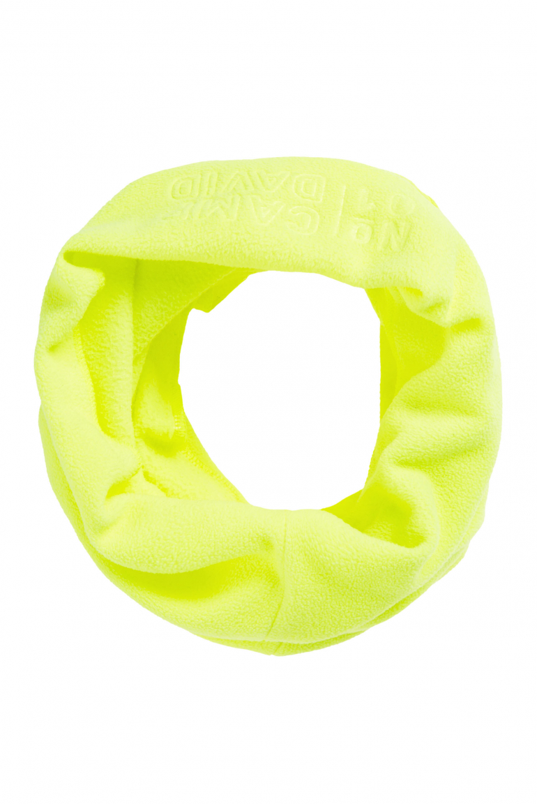 Loop Schal aus Fleece mit Logo-Prägung neon yellow