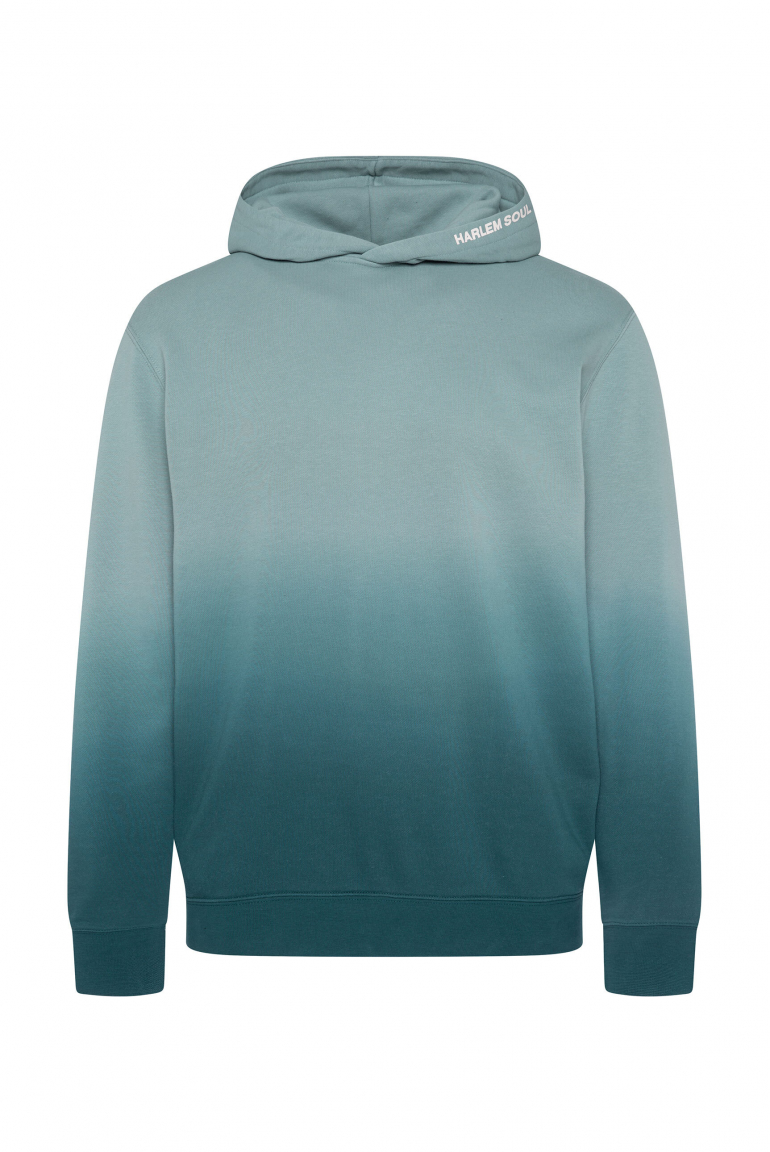 MON-TEL Hoodie Dip Dyed printed fog blue