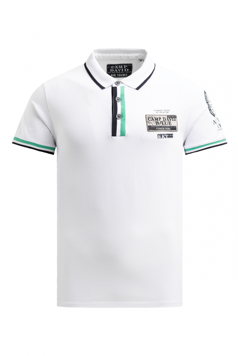 Pikee-Polo mit Prints und Patches opticwhite