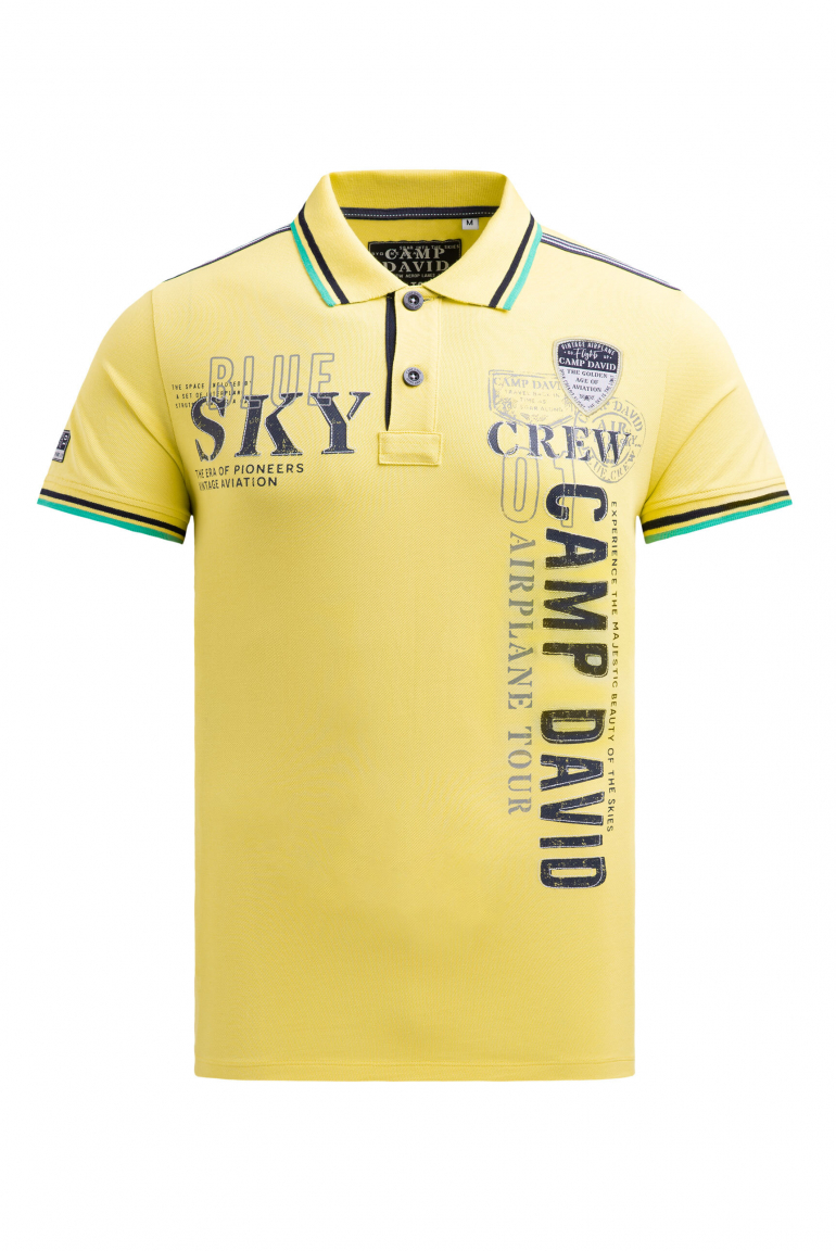 Poloshirt aus Pikee mit Logo Artworks yellow sun